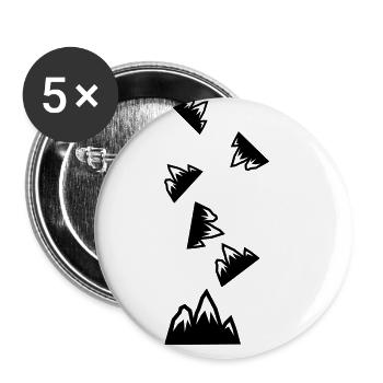 Berge Mountains Silhouette - Buttons large 2.2''/56 mm (5-pack) - white - Front