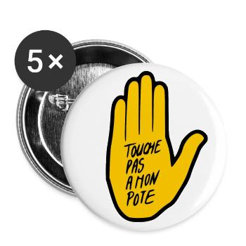 Meinen Kumpel nicht anfassen - Buttons groß 56 mm (5er Pack) - Weiß - Vorne