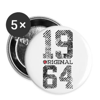 62ND BIRTHDAY VINTAGE ORIGINAL 1964 - Buttons large 2.2''/56 mm (5-pack) - white - Front