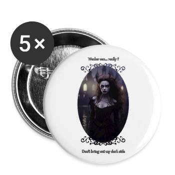 La reine des corbeaux - Lot de 5 grands badges (56 mm) - blanc - Devant