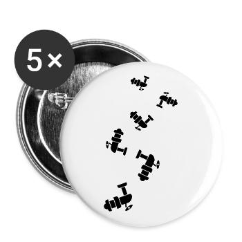 Fishing reel symbol icon - Buttons large 2.2''/56 mm (5-pack) - white - Front