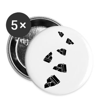 Icône Silhouette dorée - Lot de 5 grands badges (56 mm) - blanc - Devant