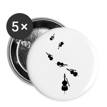 Violin icon icon - Buttons large 2.2''/56 mm (5-pack) - white - Front