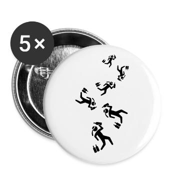 Drinking alcohol man - Buttons large 2.2''/56 mm (5-pack) - white - Front