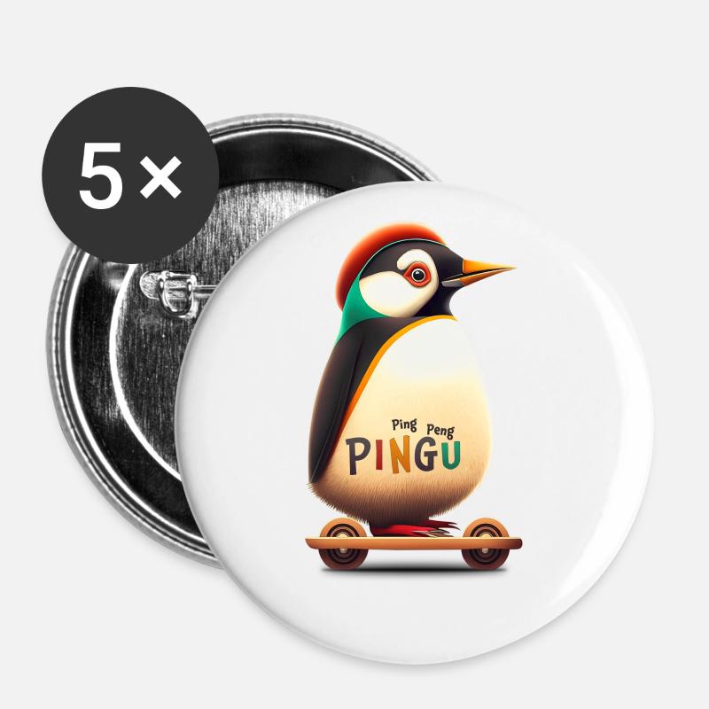 Ping Peng PINGU 2 - Buttons large 2.2''/56 mm (5-pack) - white