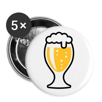 XSnice bulbeuse (2 couleurs) - Lot de 5 grands badges (56 mm) - blanc - Devant