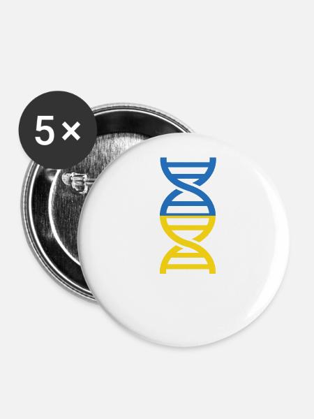 Ukraine - Buttons groß 56 mm (5er Pack) - Weiß