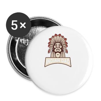 Indian Dad The Man The Myth The Legend - Buttons large 2.2''/56 mm (5-pack) - white - Front