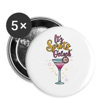 It's Spritz O'clock 4 - Buttons large 2.2''/56 mm (5-pack) - white - Front