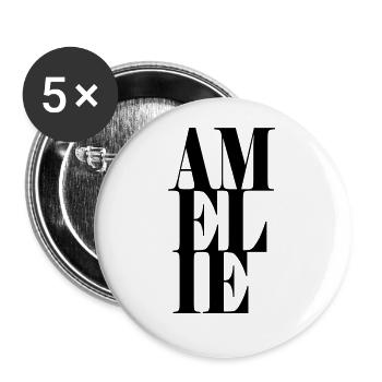 Amelie Name Vorname Moderne Schrift Wort Art - Buttons groß 56 mm (5er Pack) - Weiß - Vorne