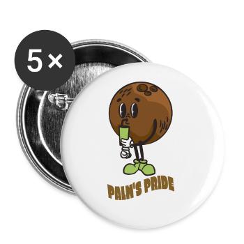 Coconut Lover Juice Beach Tropical Summer - Buttons groß 56 mm (5er Pack) - Weiß - Vorne