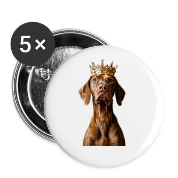 Vizsla - Buttons groß 56 mm (5er Pack) - Weiß - Vorne
