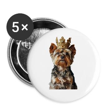 Yorkshire Terrier - Buttons large 2.2''/56 mm (5-pack) - white - Front
