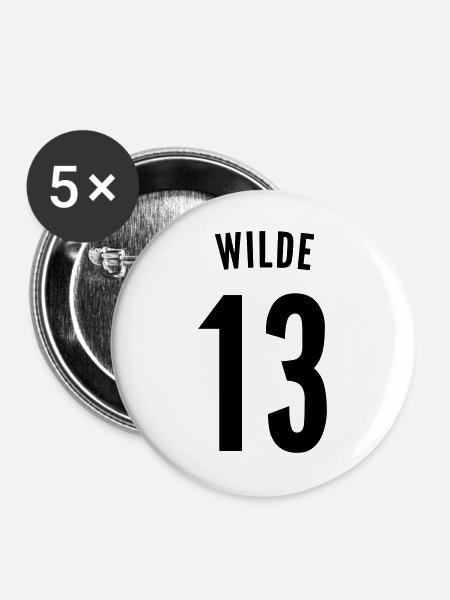 Wilde 13, 2014 Müller, Fußball, Nationalelf - Buttons groß 56 mm (5er Pack) - Weiß
