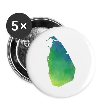 sri lanka - Lot de 5 grands badges (56 mm) - blanc - Devant
