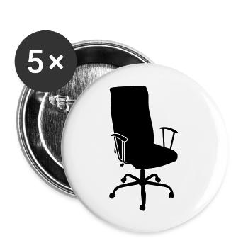 Office Chair - Buttons large 2.2''/56 mm (5-pack) - white - Front