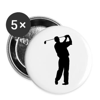 golf - Buttons groß 56 mm (5er Pack) - Weiß - Vorne