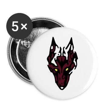 wolf - Buttons large 2.2''/56 mm (5-pack) - white - Front