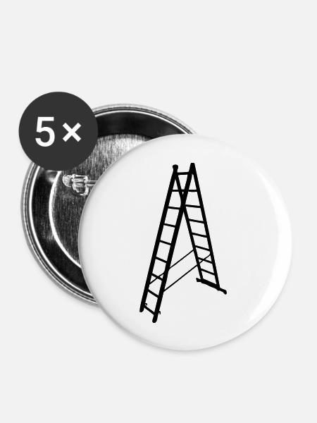 Leiter - Buttons groß 56 mm (5er Pack) - Weiß