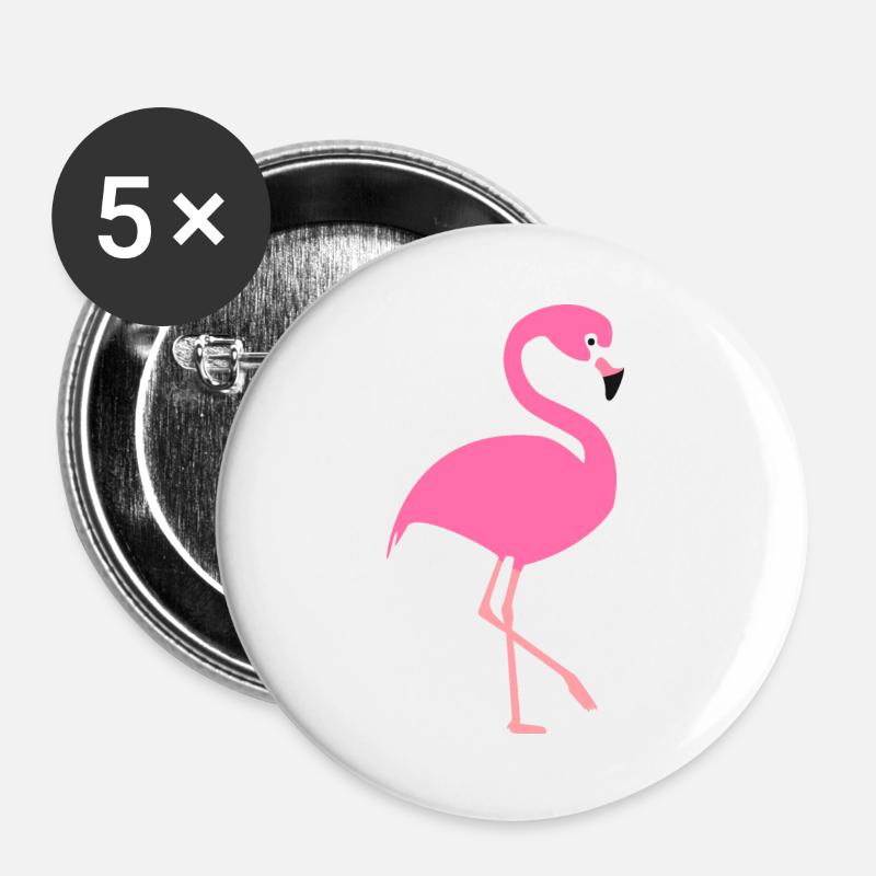 flamingo - Buttons large 2.2''/56 mm (5-pack) - white