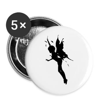 Little fairy - Buttons large 2.2''/56 mm (5-pack) - white - Front