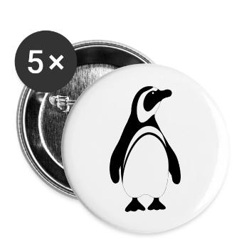 penguin326 - Buttons groß 56 mm (5er Pack) - Weiß - Vorne