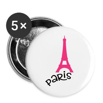 Paris - Buttons large 2.2''/56 mm (5-pack) - white - Front