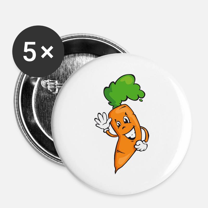 carrot - Buttons large 2.2''/56 mm (5-pack) - white