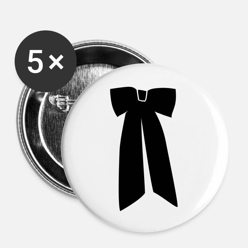 Fliege Mädchen corbata Krawatte Krawatte - Buttons groß 56 mm (5er Pack) - Weiß