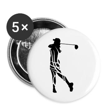 Golf female tribal de - Buttons groß 56 mm (5er Pack) - Weiß - Vorne