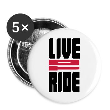 biker - Buttons large 2.2''/56 mm (5-pack) - white - Front