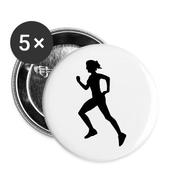 cross country female eu - Buttons large 2.2''/56 mm (5-pack) - white - Front