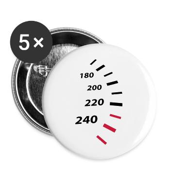 speeding - Buttons large 2.2''/56 mm (5-pack) - white - Front