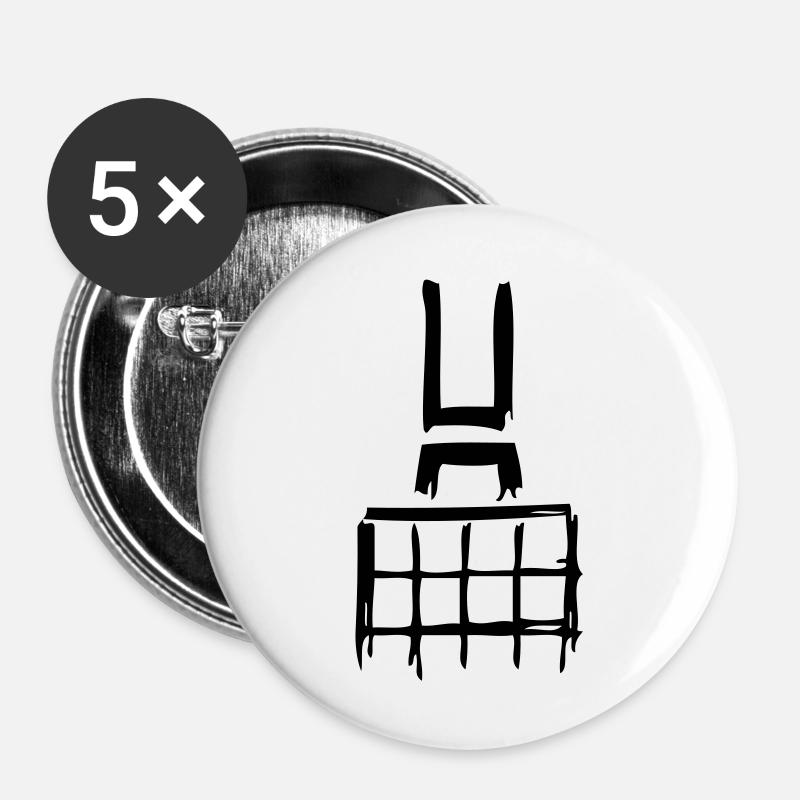 'Dortmunder U' - Buttons large 2.2''/56 mm (5-pack) - white
