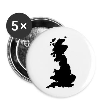 england england Länder1 - Buttons groß 56 mm (5er Pack) - Weiß - Vorne