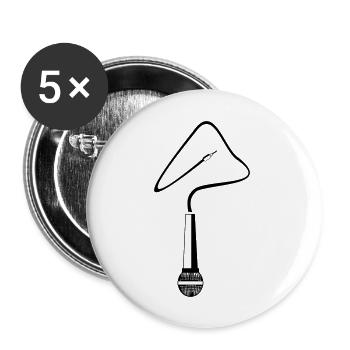 Mikro - Buttons groß 56 mm (5er Pack) - Weiß - Vorne