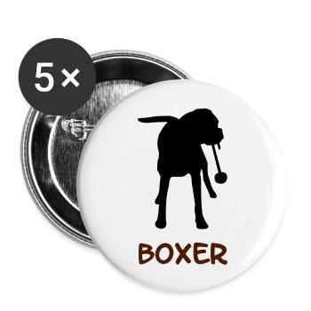 Boxer_2_cb - Buttons groß 56 mm (5er Pack) - Weiß - Vorne