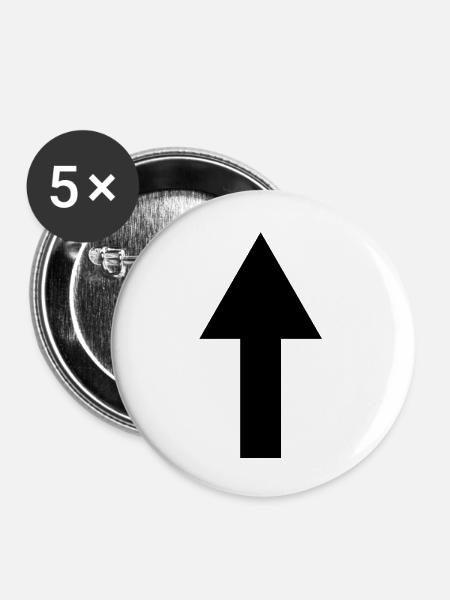 pfeil - Buttons groß 56 mm (5er Pack) - Weiß