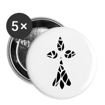 Hermine - Lot de 5 grands badges (56 mm) - blanc - Devant
