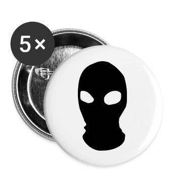 Face Mask - Buttons large 2.2''/56 mm (5-pack) - white - Front