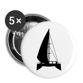 Katamaran_Lagoon_Style - Buttons groß 56 mm (5er Pack) - Weiß - Vorne