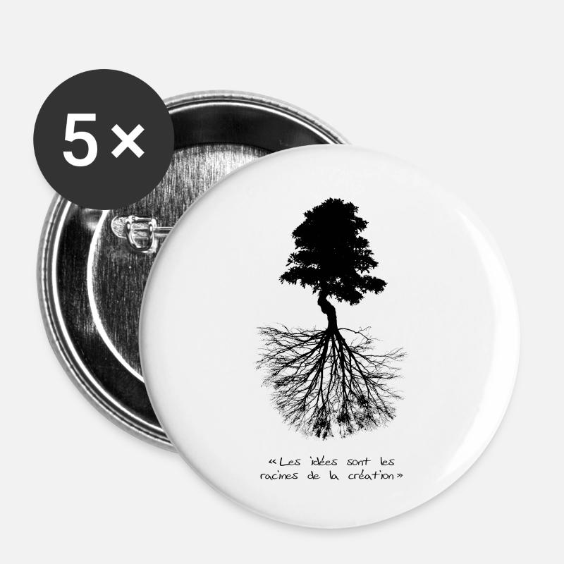 racines - Buttons large 2.2''/56 mm (5-pack) - white
