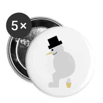 Mobile Softeis-Fabrik? - Buttons groß 56 mm (5er Pack) - Weiß - Vorne