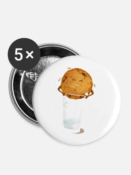 milk'n'cookie - Buttons groß 56 mm (5er Pack) - Weiß