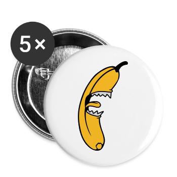 Evil Monster Banana - Buttons groß 56 mm (5er Pack) - Weiß - Vorne