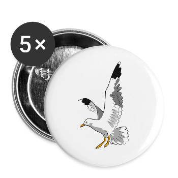 gull - Buttons large 2.2''/56 mm (5-pack) - white - Front