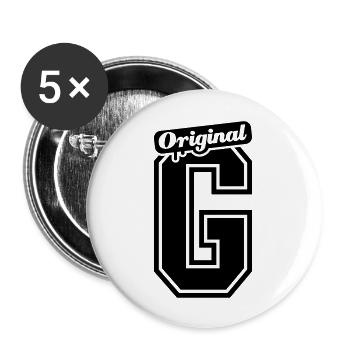 original_g_f1 - Buttons groß 56 mm (5er Pack) - Weiß - Vorne
