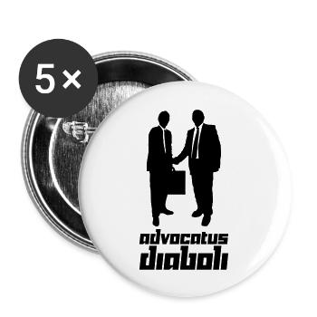 Advocatus diaboli (Vector) - Buttons large 2.2''/56 mm (5-pack) - white - Front