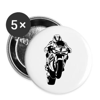 MotoGP - Buttons large 2.2''/56 mm (5-pack) - white - Front
