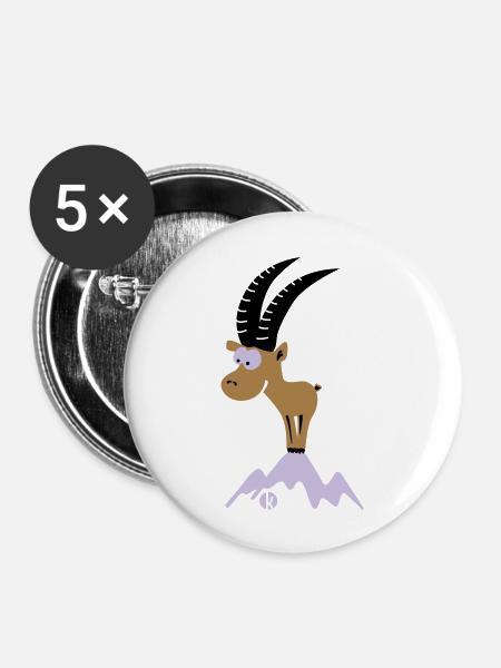 Capricorn - Capricorn (c) - Buttons large 2.2''/56 mm (5-pack) - white